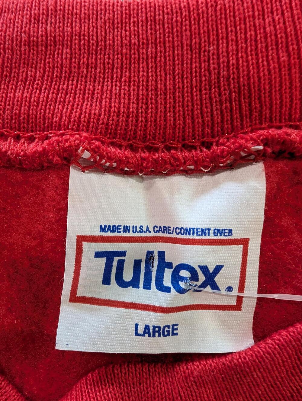Vintage Oklahoma Sooners Sweatshirt Mens Large Red NCAA Football Tultex USA 90s - Picture 3 of 6